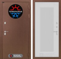 Входная дверь Термо Магнит 30 - Белый рельеф софт